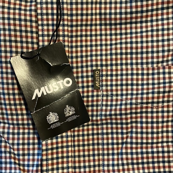 Brand New Musto Twill Plaid Shirt Size 16” - Picture 3 of 4
